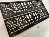 BMW M Performance Number Plate Surround Frames Pair