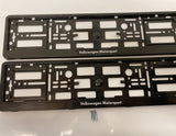 Vw Volkswagen Motorsport Number Plate Surround Frames Pair