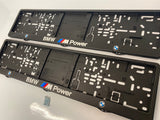 BMW M-Power Number Plate Surround Frames Pair