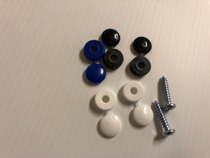 Front Number Plate Screw Fixing Kit (inc blue cap)