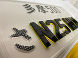 White 4D Next Gen Jap JDM Style Show Plate Inc Side Symbol
