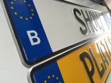 Belgium Style European Number Plate SINGLE