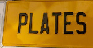 Yellow USA Style Pressed Plate